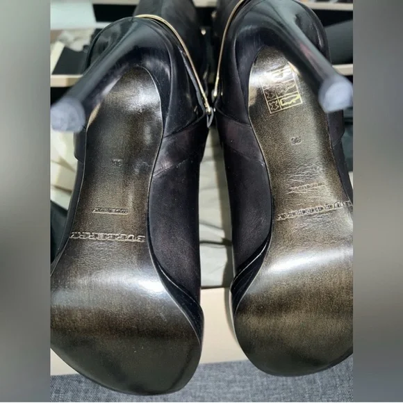 Black Burberry BarktolBuckle Platform Over the Knee High boots sz UK36 US 6 NWT - Picture 7 of 13